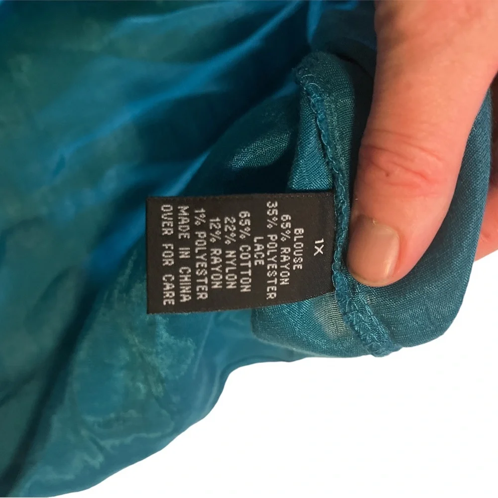 I.N. Studio Teal Top - Picture 4 of 7